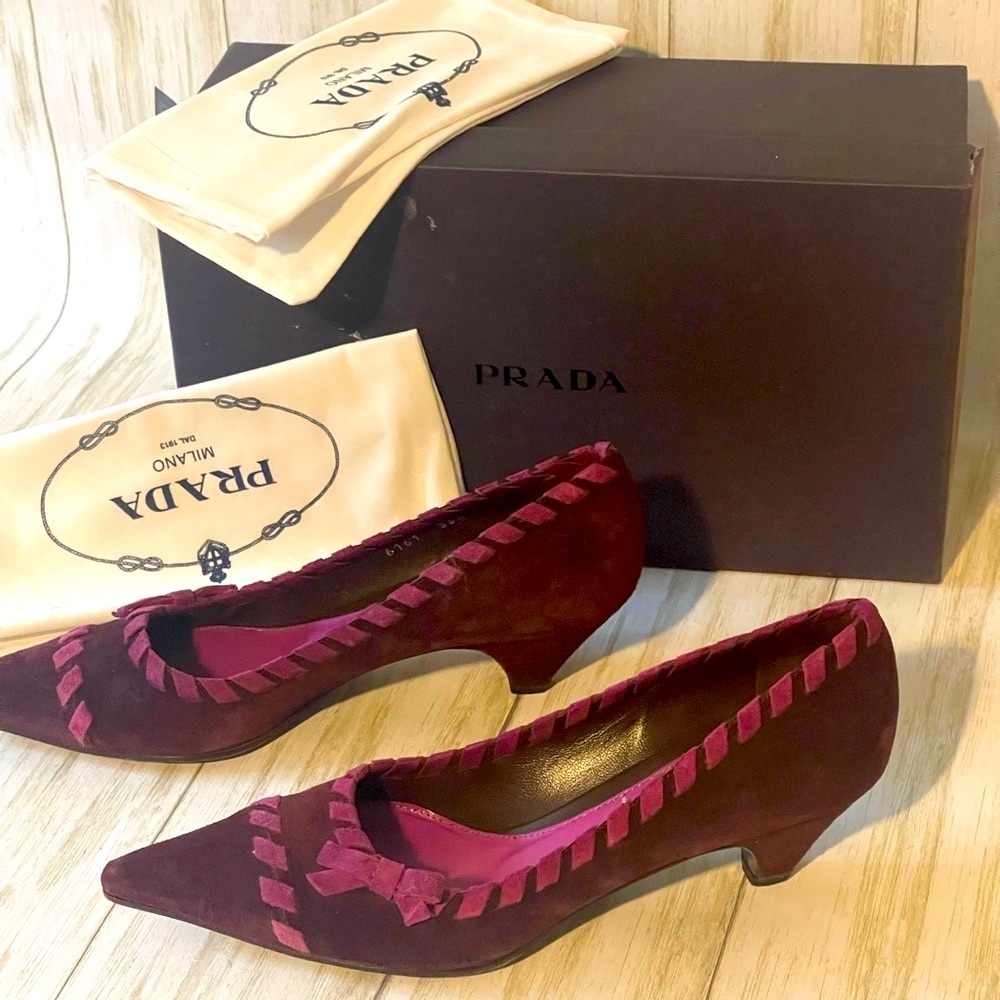 Prada Bordeaux + Dalia Calzature Donna Heels 36.5